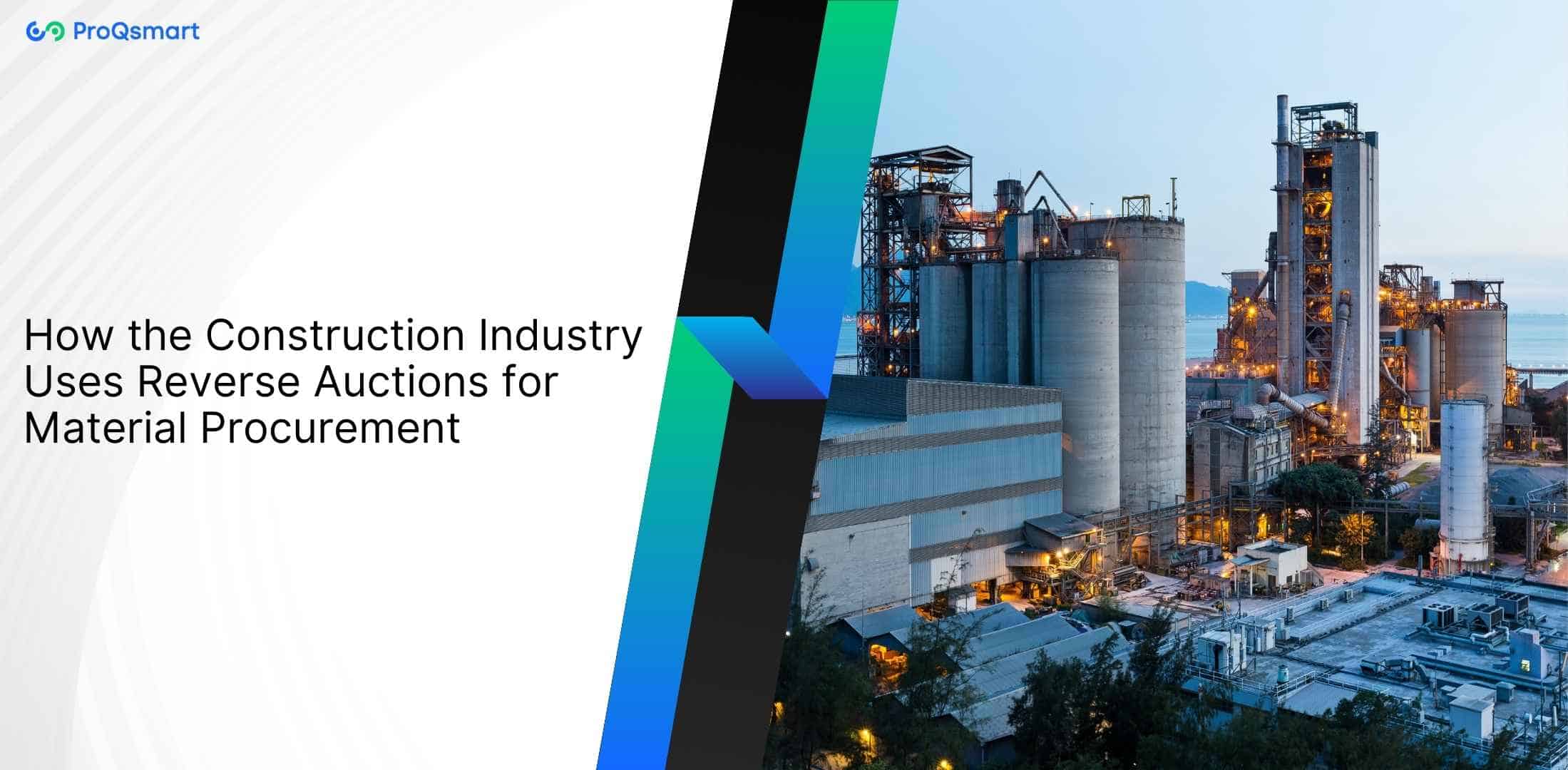 how construction industry uses reverse auction for material procurement